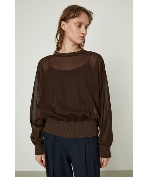 RIM.ARK（リムアーク）の「Sheer rib docking tops（シャツ/ブラウス