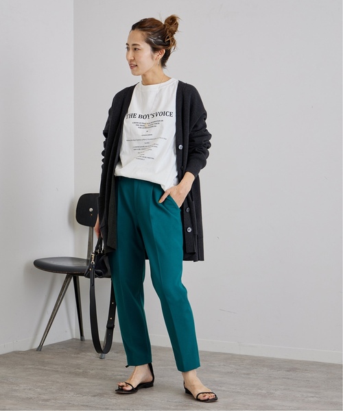 FRAMeWORK（フレームワーク）の「カバーページロゴロンT（Tシャツ/カットソー・レディース・ホワイト/ネイビー/チャコールグレー・FREE）」の8枚目の写真