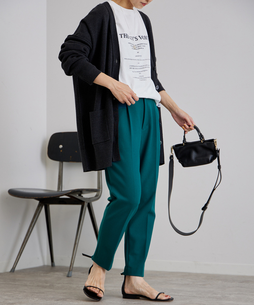 FRAMeWORK（フレームワーク）の「カバーページロゴロンT（Tシャツ/カットソー・レディース・ホワイト/ネイビー/チャコールグレー・FREE）」の9枚目の写真