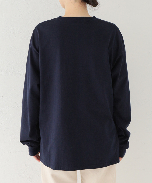 FRAMeWORK（フレームワーク）の「カバーページロゴロンT（Tシャツ/カットソー・レディース・ホワイト/ネイビー/チャコールグレー・FREE）」の14枚目の写真