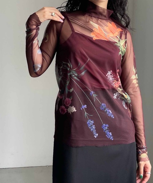 Ameri（アメリ）の「UND ANNABELLE SKIN TOP（Tシャツ/カットソー・レディース・アイボリー/ブラック/ボルドー・FREE）」の16枚目の写真