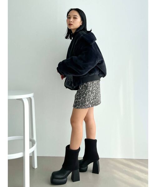 EMODA エモダ ルーズカバーチャンキーブーツ EMODA（エモダ）の「ルーズカバーチャンキーブーツ（ブーツ