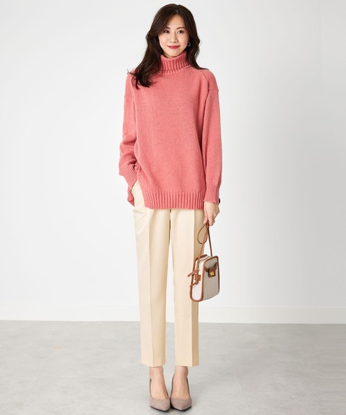 CHAN ME（チャンミ）の「センタープレステーパードパンツ（スラックス・レディース・アイボリー/ブラック/キャメル/レッド/ダークブルー・SMALL/MEDIUM/LARGE/X-LARGE）」の9枚目の写真