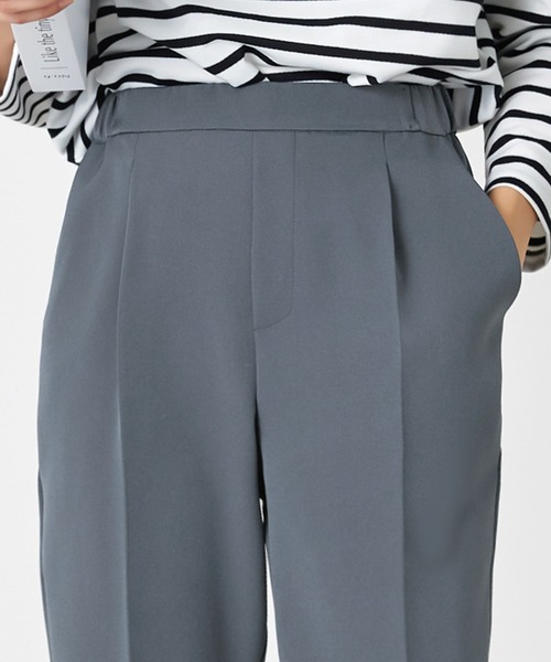 CHAN ME（チャンミ）の「センタープレステーパードパンツ（スラックス・レディース・アイボリー/ブラック/キャメル/レッド/ダークブルー・SMALL/MEDIUM/LARGE/X-LARGE）」の17枚目の写真