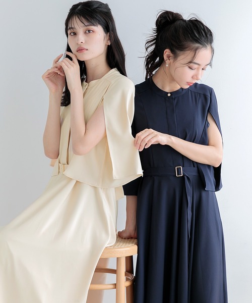 Dita Muaj.（ディータムアージュ）の「【ZOZO限定】スリーブスリットフレアワンピース（ワンピース・レディース・ネイビー/アイボリー・FREE）」の19枚目の写真