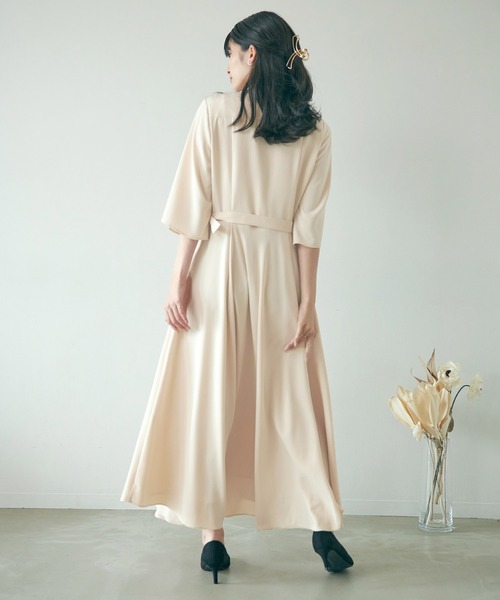 Dita Muaj.（ディータムアージュ）の「【ZOZO限定】スリーブスリットフレアワンピース（ワンピース・レディース・ネイビー/アイボリー・FREE）」の21枚目の写真