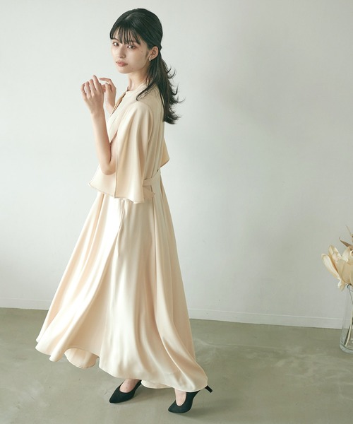 Dita Muaj.（ディータムアージュ）の「【ZOZO限定】スリーブスリットフレアワンピース（ワンピース・レディース・ネイビー/アイボリー・FREE）」の17枚目の写真