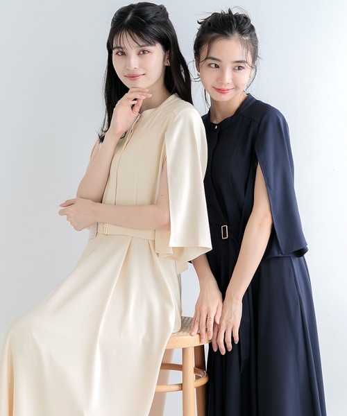 Dita Muaj.（ディータムアージュ）の「【ZOZO限定】スリーブスリットフレアワンピース（ワンピース・レディース・ネイビー/アイボリー・FREE）」の15枚目の写真