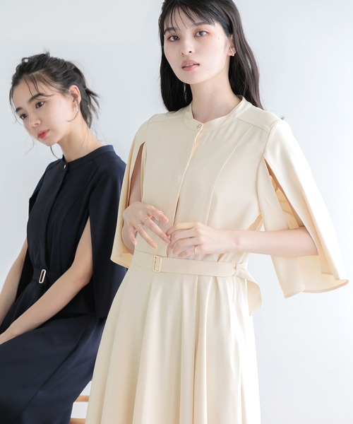 Dita Muaj.（ディータムアージュ）の「【ZOZO限定】スリーブスリットフレアワンピース（ワンピース・レディース・ネイビー/アイボリー・FREE）」の16枚目の写真