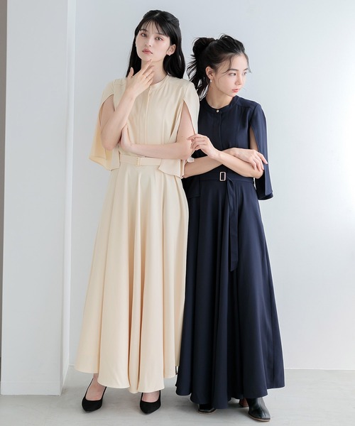 Dita Muaj.（ディータムアージュ）の「【ZOZO限定】スリーブスリットフレアワンピース（ワンピース・レディース・ネイビー/アイボリー・FREE）」の13枚目の写真