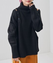 PUBLUX | PUBLUX/パブリュクス 2WAY肩開きハイネックニット(ニット/セーター)