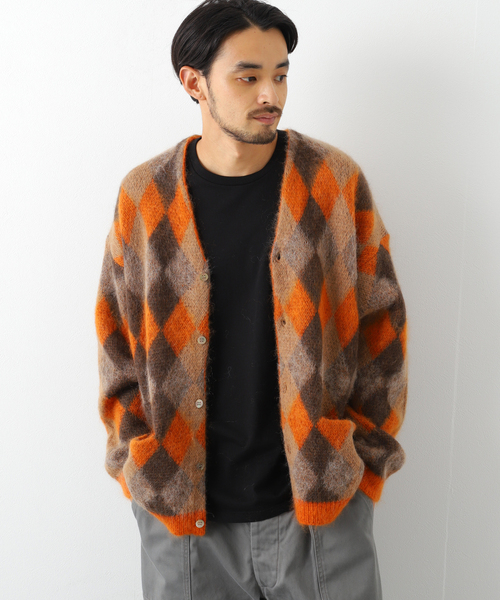 JOURNAL STANDARD J.S HOMESTEAD(ジャーナルスタンダードホームステッド)の「【J.S.Homestead】5G KID-MOHAIR WJQ RETRO ARGYLE C/D(カーディガン/ボレロ・メンズ・パープル/イエロー/オレンジ/ブルー系その他・MEDIUM/LARGE)」の13枚目の写真