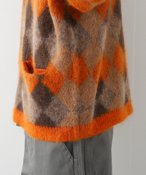 JOURNAL STANDARD J.S HOMESTEAD(ジャーナルスタンダードホームステッド)の「【J.S.Homestead】5G KID-MOHAIR WJQ RETRO ARGYLE C/D(カーディガン/ボレロ・メンズ・パープル/イエロー/オレンジ/ブルー系その他・MEDIUM/LARGE)」の22枚目の写真