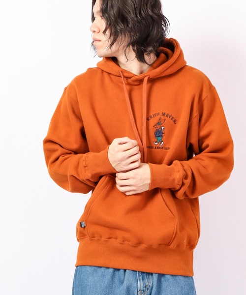 KRIFF MAYER（クリフメイヤー）の「KRIFF MAYER Camp rabbit brushed lining pullover hoodie / キャンプラビット裏起毛プルオーバーパーカー unisex（パーカー・メンズ・チャコール/モカ/ネイビー/グリーン/レンガ/ナチュラル/グレー・M/L/XL）」の18枚目の写真