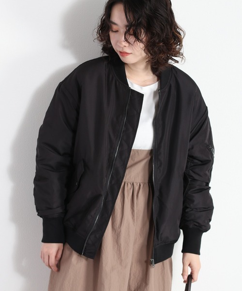 cepo(セポ)の「MA-1ジャケット(MA-1・レディース・ブラック/オリーブ・M)」の2枚目の写真