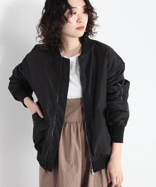 cepo(セポ)の「MA-1ジャケット(MA-1・レディース・ブラック/オリーブ・M)」の4枚目の写真