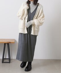 スエードツイルVネックワンピース