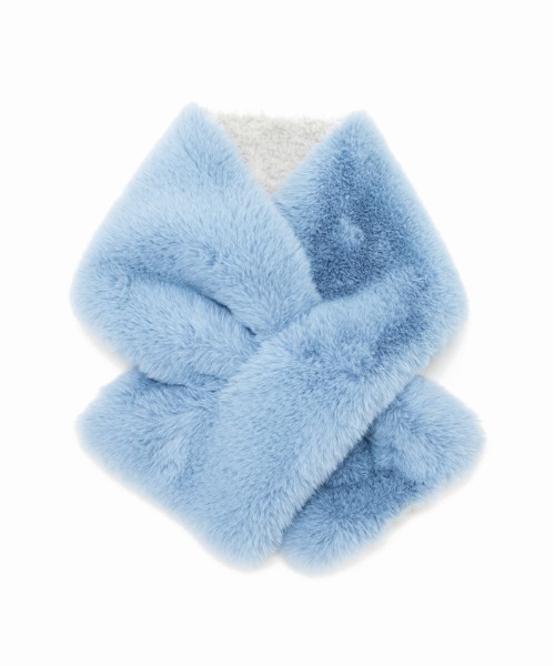 Casselini（キャセリーニ）の「Casselini(キャセリーニ)リバーシブルティペット（マフラー・レディース・ブルー/オフホワイト/アニマル・FREE）」の18枚目の写真