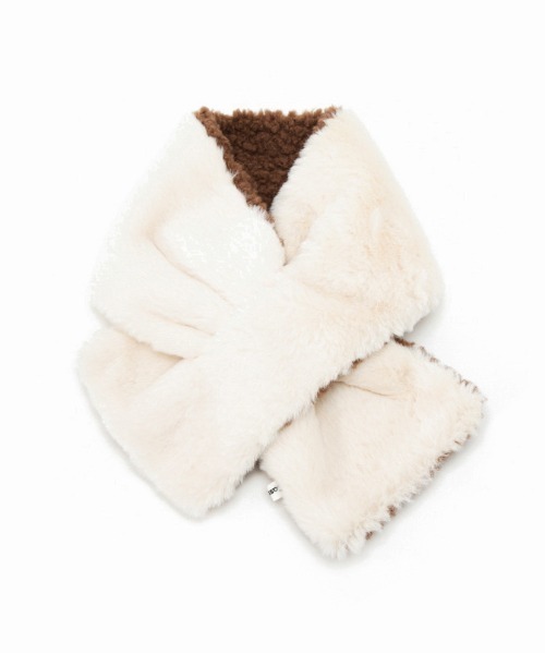 Casselini（キャセリーニ）の「Casselini(キャセリーニ)リバーシブルティペット（マフラー・レディース・ブルー/オフホワイト/アニマル・FREE）」の19枚目の写真