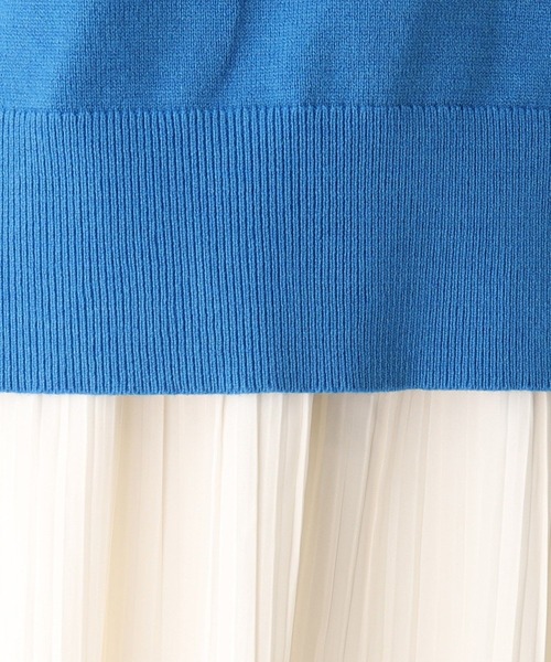 OPAQUE.CLIP（オペークドットクリップ）の「◆【3WAY】プリーツレイヤードニット（ニット/セーター・レディース・ブラック/ライトベージュ/ブルー/グレー・36/38/40）」の21枚目の写真