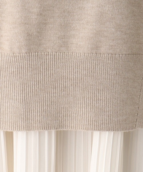 OPAQUE.CLIP（オペークドットクリップ）の「◆【3WAY】プリーツレイヤードニット（ニット/セーター・レディース・ブラック/ライトベージュ/ブルー/グレー・36/38/40）」の22枚目の写真