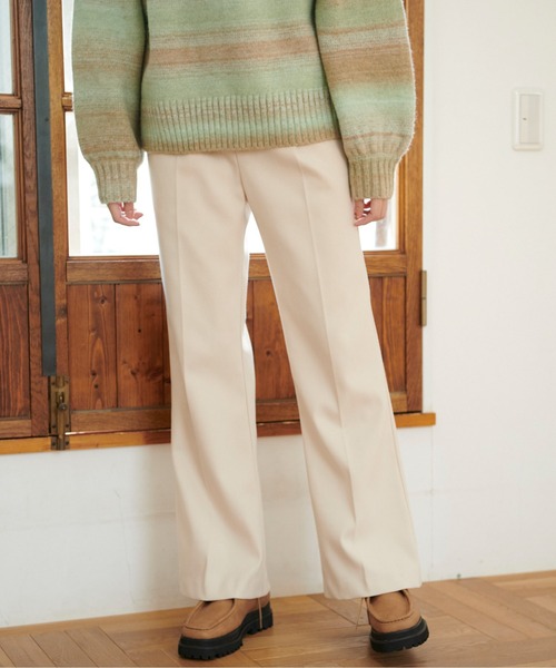 FREE'S MART（フリーズマート）の「【Sシリーズ対応】起毛ストレートフレアパンツ（その他パンツ・レディース・ブラック/ブラウン/ホワイト/ピンク・MEDIUM/SMALL/X-SMALL）」の2枚目の写真