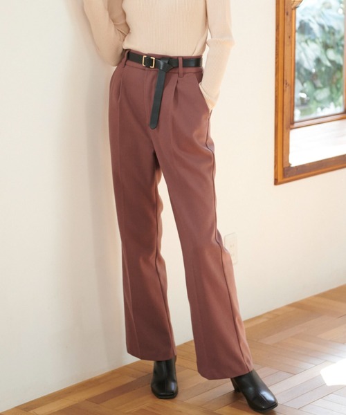 FREE'S MART（フリーズマート）の「【Sシリーズ対応】起毛ストレートフレアパンツ（その他パンツ・レディース・ブラック/ブラウン/ホワイト/ピンク・MEDIUM/SMALL/X-SMALL）」の4枚目の写真