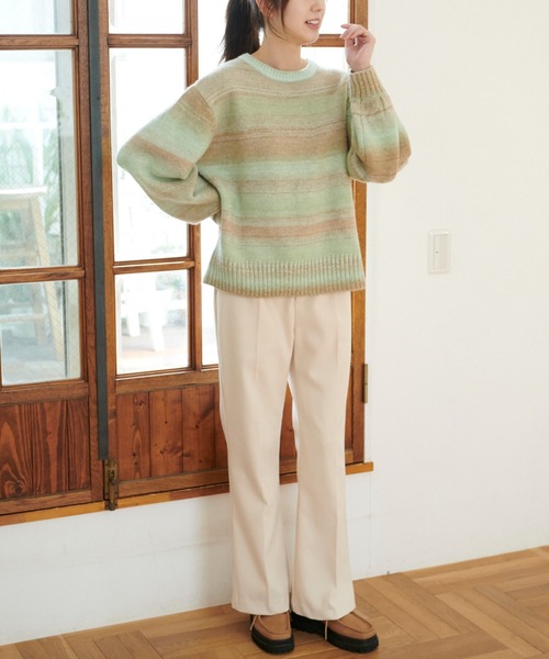 FREE'S MART（フリーズマート）の「【Sシリーズ対応】起毛ストレートフレアパンツ（その他パンツ・レディース・ブラック/ブラウン/ホワイト/ピンク・MEDIUM/SMALL/X-SMALL）」の9枚目の写真