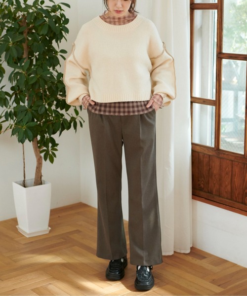 FREE'S MART（フリーズマート）の「【Sシリーズ対応】起毛ストレートフレアパンツ（その他パンツ・レディース・ブラック/ブラウン/ホワイト/ピンク・MEDIUM/SMALL/X-SMALL）」の15枚目の写真