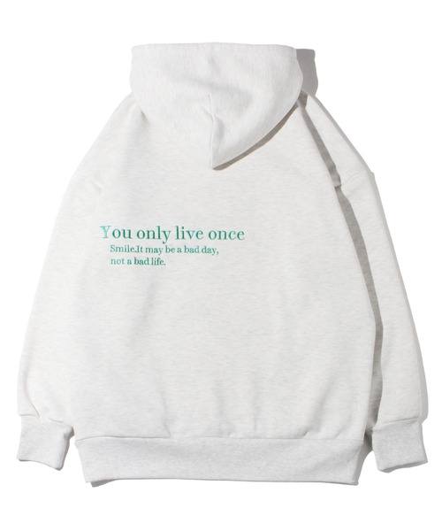 one way（ワンウェイ）の「ロゴBIGパーカー（スウェット・レディース・ライトグレー/ブラック/ホワイト・FREE）」の11枚目の写真