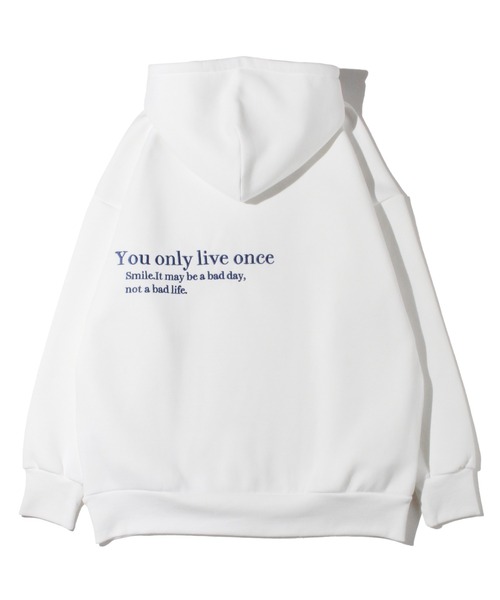 one way（ワンウェイ）の「ロゴBIGパーカー（スウェット・レディース・ライトグレー/ブラック/ホワイト・FREE）」の6枚目の写真