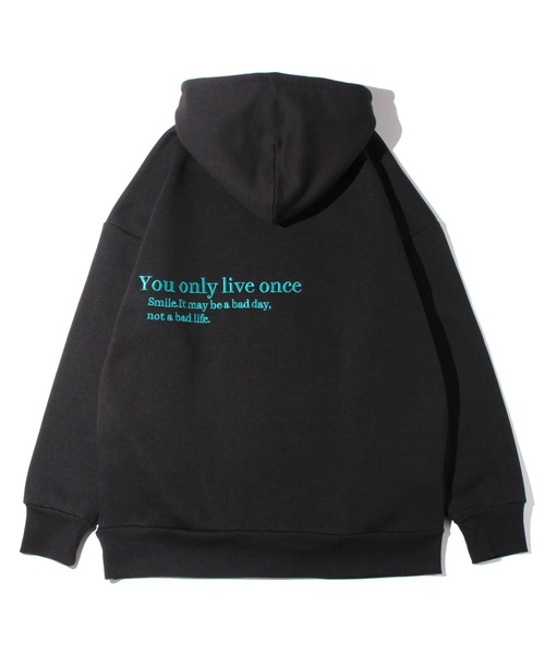 one way（ワンウェイ）の「ロゴBIGパーカー（スウェット・レディース・ライトグレー/ブラック/ホワイト・FREE）」の5枚目の写真