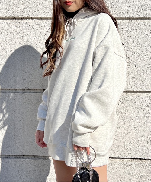 one way（ワンウェイ）の「ロゴBIGパーカー（スウェット・レディース・ライトグレー/ブラック/ホワイト・FREE）」の16枚目の写真