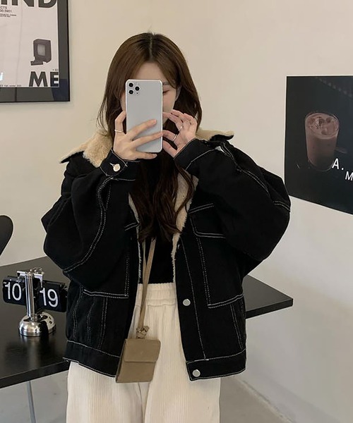 Ulysses（ユリシス）の「裏ボアデニムジャケット（デニムジャケット