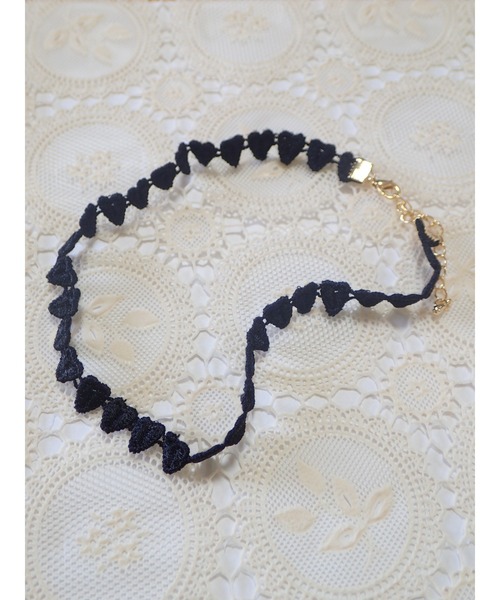 GGD SELECT(ジージーディー セレクト)の「ハートレースチョーカー(チョーカー・レディース・ブラック・FREE)」の1枚目の写真