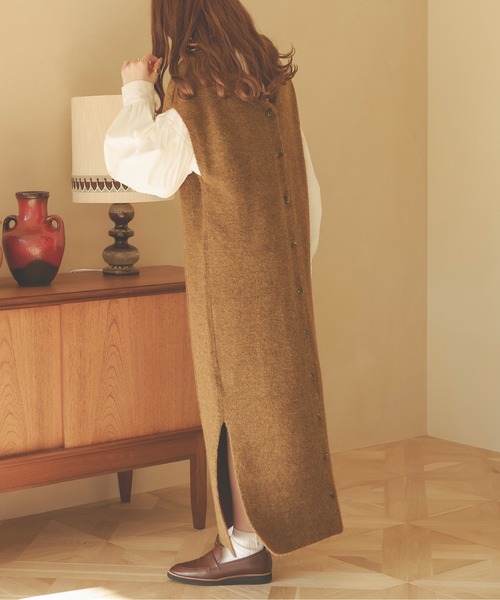 Ambre Neige(アンブルネージュ)の「3WAYボタンニットワンピース/【WEB/EC限定商品】(ワンピース・レディース・アイボリー/ダークブラウン/モカ・FREE)」の13枚目の写真