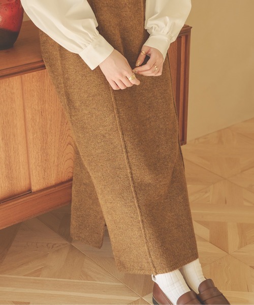 Ambre Neige(アンブルネージュ)の「3WAYボタンニットワンピース/【WEB/EC限定商品】(ワンピース・レディース・アイボリー/ダークブラウン/モカ・FREE)」の14枚目の写真