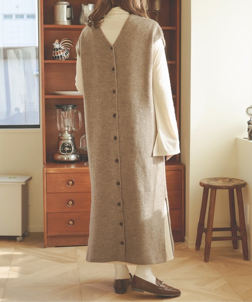 Ambre Neige(アンブルネージュ)の「3WAYボタンニットワンピース/【WEB/EC限定商品】(ワンピース・レディース・アイボリー/ダークブラウン/モカ・FREE)」の18枚目の写真