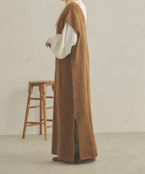 Ambre Neige(アンブルネージュ)の「3WAYボタンニットワンピース/【WEB/EC限定商品】(ワンピース・レディース・アイボリー/ダークブラウン/モカ・FREE)」の16枚目の写真