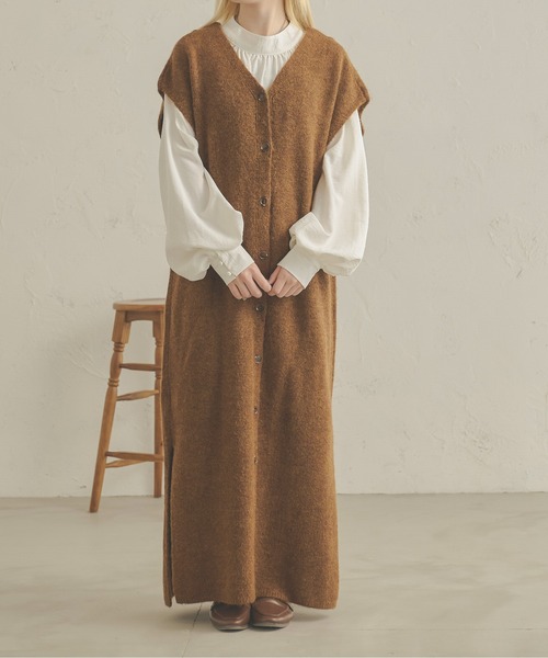 Ambre Neige(アンブルネージュ)の「3WAYボタンニットワンピース/【WEB/EC限定商品】(ワンピース・レディース・アイボリー/ダークブラウン/モカ・FREE)」の15枚目の写真