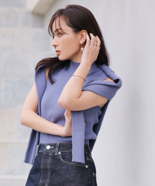 anuans(アニュアンス)の「ベーシックリブカーディガン(カーディガン/ボレロ・レディース・ブルー/ブラック/ホワイト系その他/ベージュ系その他/ピンク/ベージュ・FREE)」の15枚目の写真