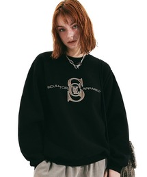 SCULPTOR | 【日本限定アイテム】SATIN APPLIQUE SWEATSHIRT/サテンアップリケスウェット(スウェット)