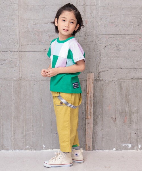 RAGMART(ラグマート)の「サロペット 8分丈(サロペット/オーバーオール・キッズ・イエロー/ブルー・130cm/100cm/110cm/120cm)」の3枚目の写真