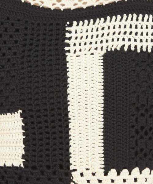 CITEN（シテン）の「＜CITEN＞クロシェ ニット ベスト（ベスト・レディース・レッド/ブラック・FREE）」の10枚目の写真