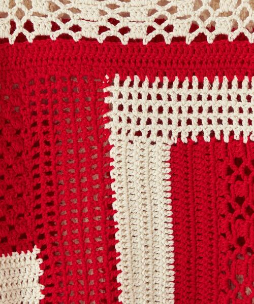 CITEN（シテン）の「＜CITEN＞クロシェ ニット ベスト（ベスト・レディース・レッド/ブラック・FREE）」の16枚目の写真