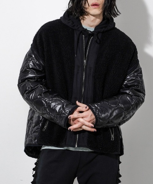 FACETASM（ファセッタズム）の「【FACETASM】ZIPPER SHERPA QUILTED LINER JACKET（その他アウター・メンズ・ブラック・4）」の6枚目の写真