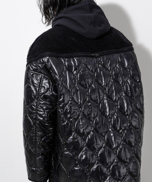 FACETASM（ファセッタズム）の「【FACETASM】ZIPPER SHERPA QUILTED LINER JACKET（その他アウター・メンズ・ブラック・4）」の7枚目の写真