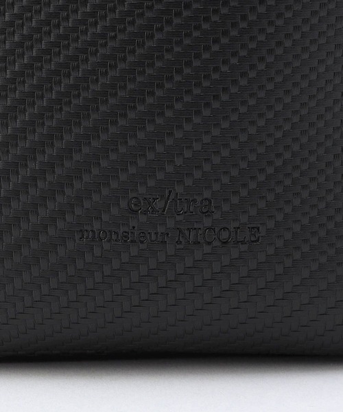 MONSIEUR NICOLE（ムッシュニコル）の「【ex/tra】レザーボディバッグ（ボディバッグ/ウエストポーチ・メンズ・ブラック/グレイッシュベージュ・FREE）」の15枚目の写真