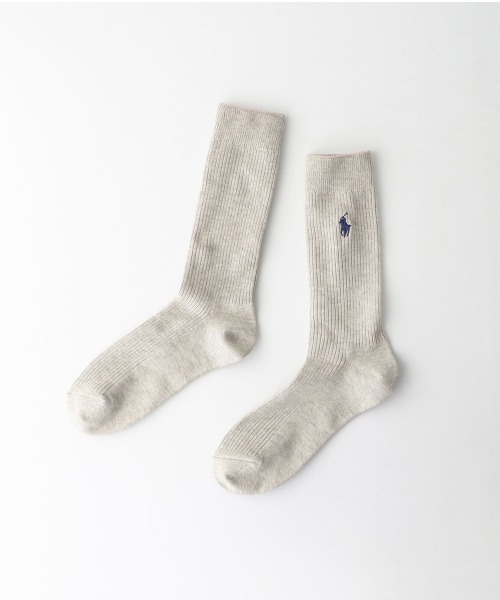 POLO RALPH LAUREN（ポロ ラルフ ローレン）の「POLO RALPH LAUREN メンズ 消臭加工 ワンポイント リブソックス 02032303（ソックス/靴下・メンズ・ブラック/グレー系その他/チャコールグレー/オフホワイト/マルーン/ベージュ系その他/パープル系その他/ダークネイビー/ホワイト/ネイビー・24-26cm (M)/26-28cm (L)/22-24cm(S)）」の6枚目の写真