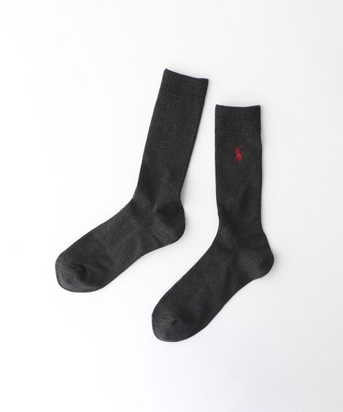 POLO RALPH LAUREN（ポロ ラルフ ローレン）の「POLO RALPH LAUREN メンズ 消臭加工 ワンポイント リブソックス 02032303（ソックス/靴下・メンズ・ブラック/グレー系その他/チャコールグレー/オフホワイト/マルーン/ベージュ系その他/パープル系その他/ダークネイビー/ホワイト/ネイビー・24-26cm (M)/26-28cm (L)/22-24cm(S)）」の9枚目の写真